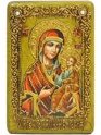 Настольная икона "Образ Божией Матери "Иверская" на мореном дубе